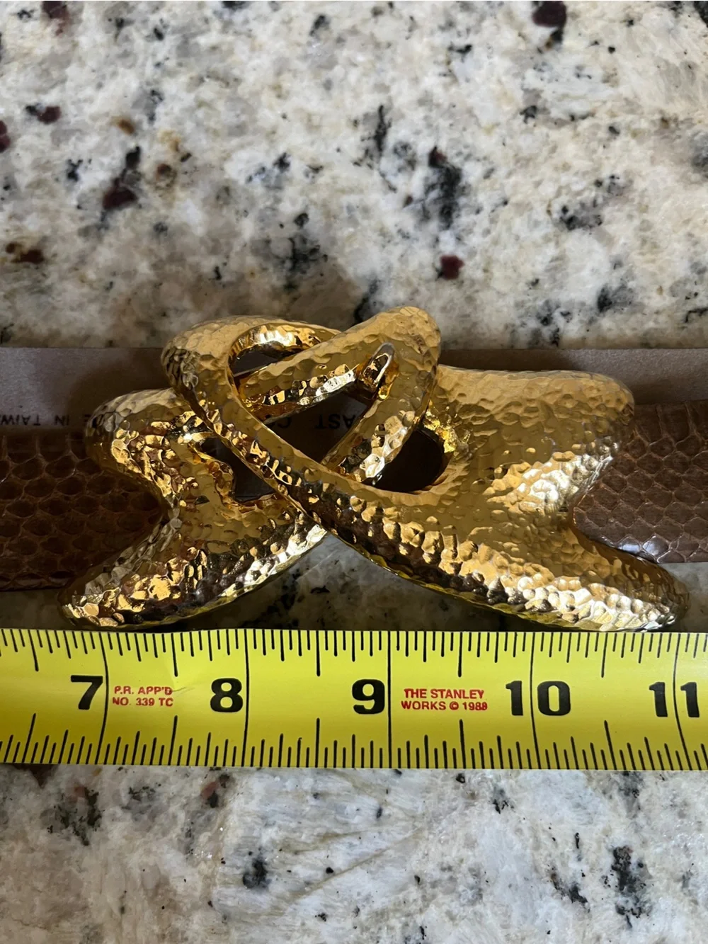 VYG 80’s Brown Croc Embossed Belt